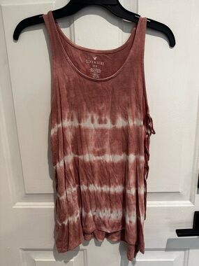 American Eagle Outfitters Rust Tie-Dye Ribbed Tank